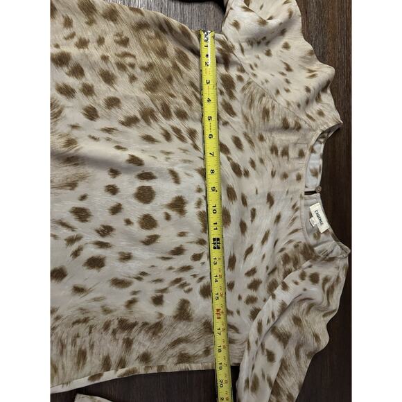 L'AGENCE Silk Blouse Women’s Small Bell Sleeve Dylan Cheetah Print - Picture 5 of 9